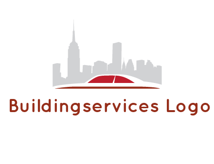 cityscape logo with a rooftop of a car
