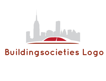 cityscape logo with a rooftop of a car