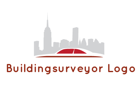 cityscape logo with a rooftop of a car