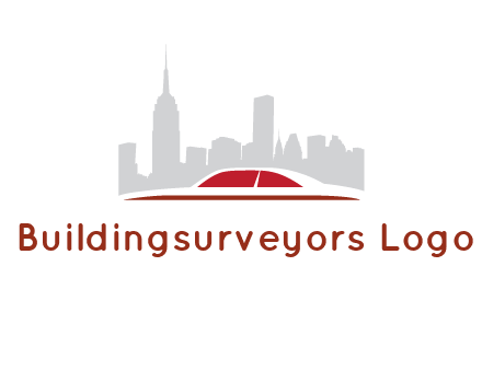 cityscape logo with a rooftop of a car