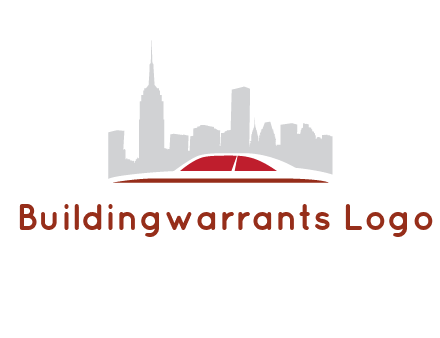 cityscape logo with a rooftop of a car