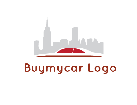 cityscape logo with a rooftop of a car