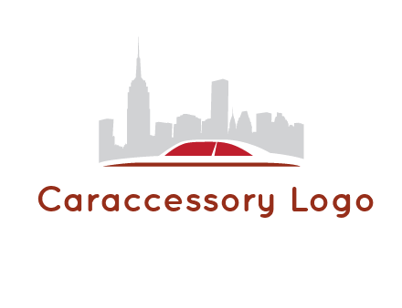 cityscape logo with a rooftop of a car