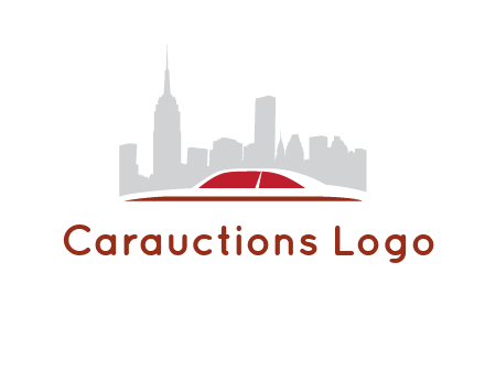 cityscape logo with a rooftop of a car