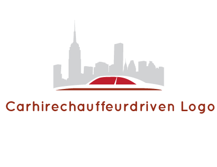 cityscape logo with a rooftop of a car