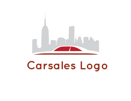 cityscape logo with a rooftop of a car