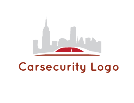 cityscape logo with a rooftop of a car