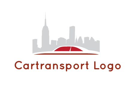 cityscape logo with a rooftop of a car