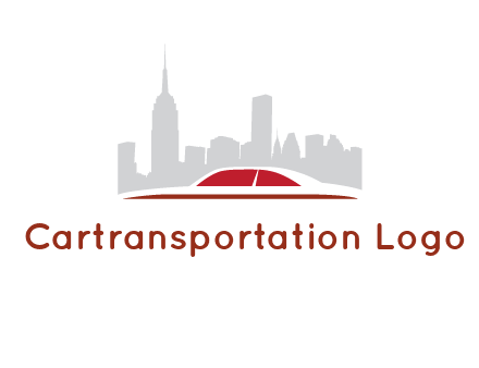 cityscape logo with a rooftop of a car