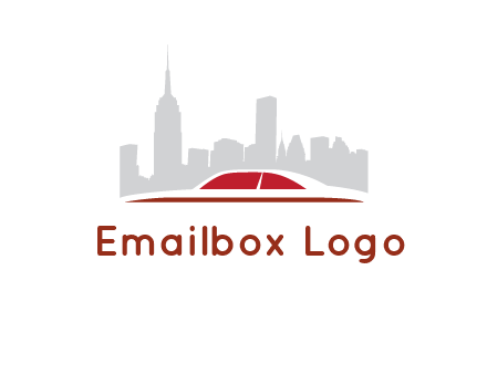 cityscape logo with a rooftop of a car