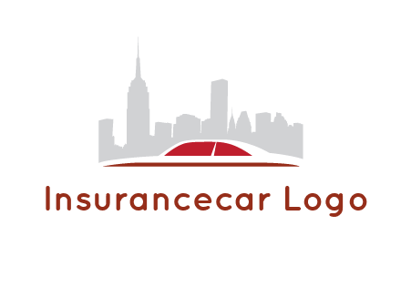 cityscape logo with a rooftop of a car