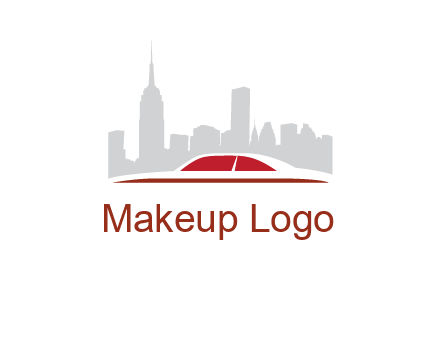 cityscape logo with a rooftop of a car