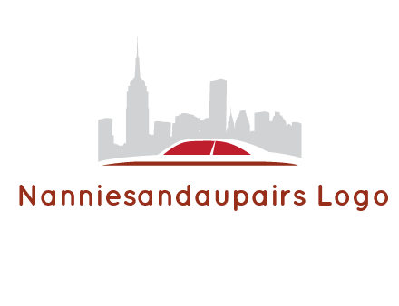 cityscape logo with a rooftop of a car