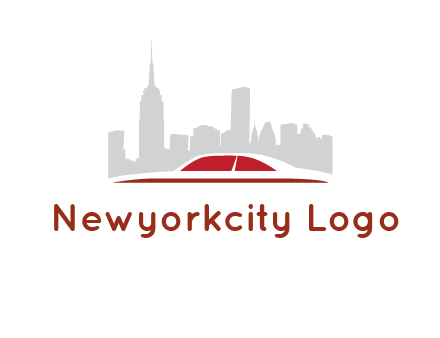 cityscape logo with a rooftop of a car