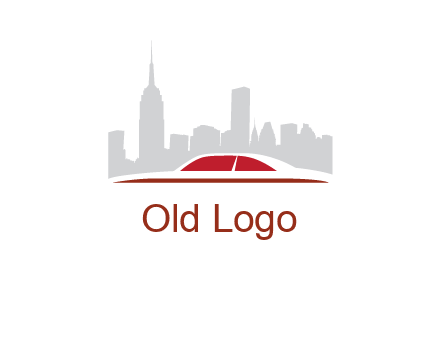 cityscape logo with a rooftop of a car
