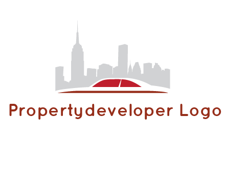 cityscape logo with a rooftop of a car