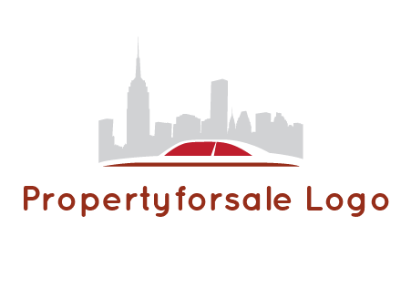 cityscape logo with a rooftop of a car