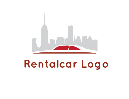 cityscape logo with a rooftop of a car