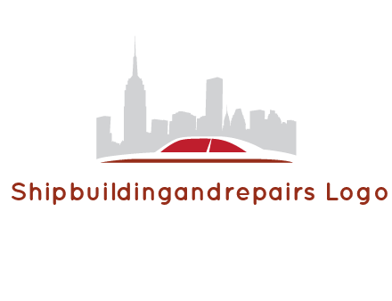 cityscape logo with a rooftop of a car
