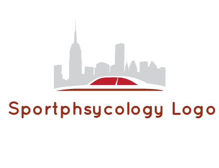 cityscape logo with a rooftop of a car