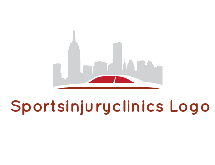 cityscape logo with a rooftop of a car