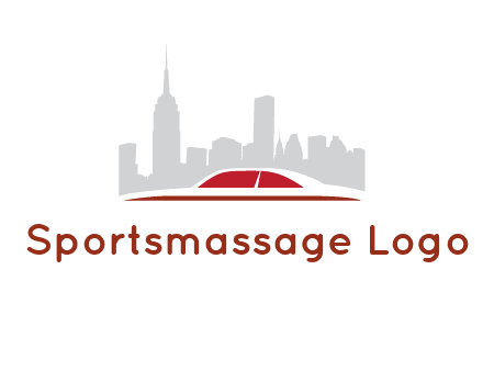 cityscape logo with a rooftop of a car