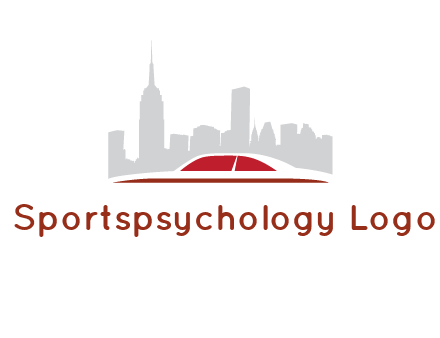 cityscape logo with a rooftop of a car