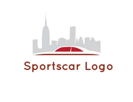 cityscape logo with a rooftop of a car