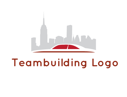 cityscape logo with a rooftop of a car