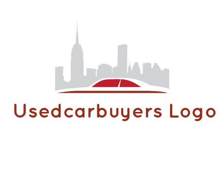 cityscape logo with a rooftop of a car