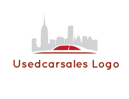 cityscape logo with a rooftop of a car