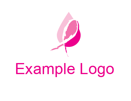 pink cancer ribbon in drop logo