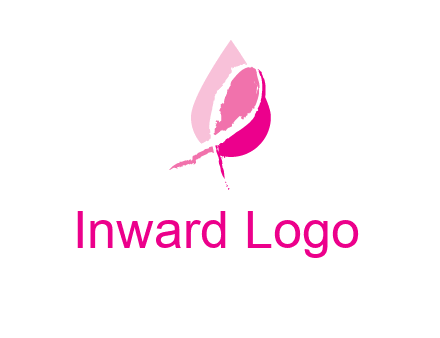 pink cancer ribbon in drop logo