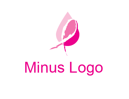 pink cancer ribbon in drop logo