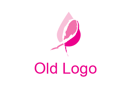pink cancer ribbon in drop logo