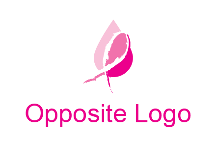 pink cancer ribbon in drop logo