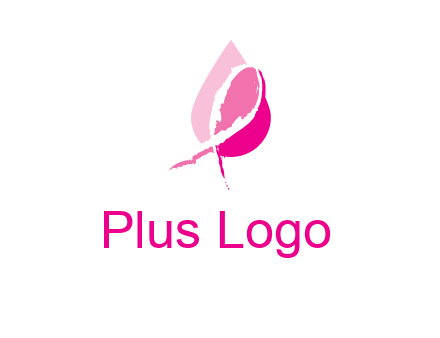 pink cancer ribbon in drop logo