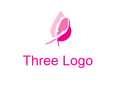 pink cancer ribbon in drop logo