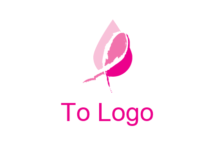pink cancer ribbon in drop logo