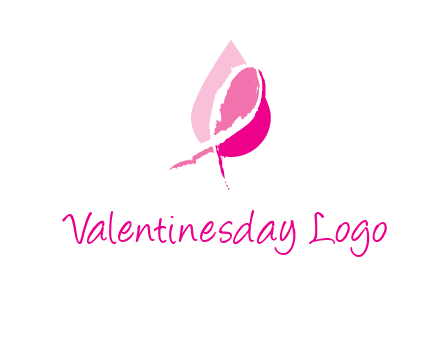 pink cancer ribbon in drop logo