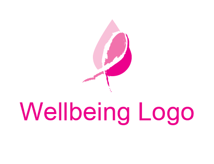 pink cancer ribbon in drop logo