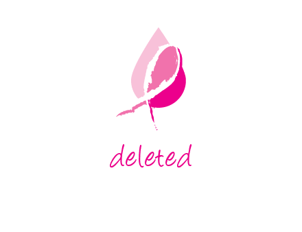 pink cancer ribbon in drop logo