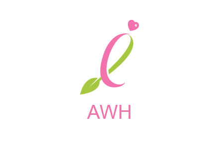 pink cancer ribbon attached to a sprout with a heart logo
