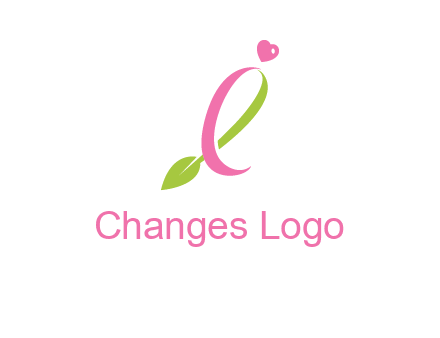 pink cancer ribbon attached to a sprout with a heart logo