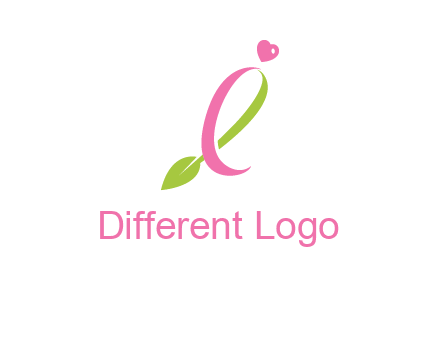 pink cancer ribbon attached to a sprout with a heart logo