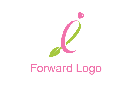 pink cancer ribbon attached to a sprout with a heart logo
