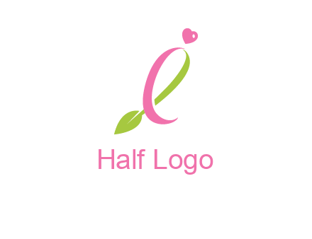 pink cancer ribbon attached to a sprout with a heart logo