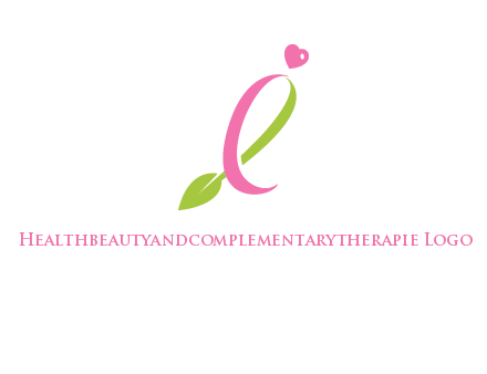 pink cancer ribbon attached to a sprout with a heart logo