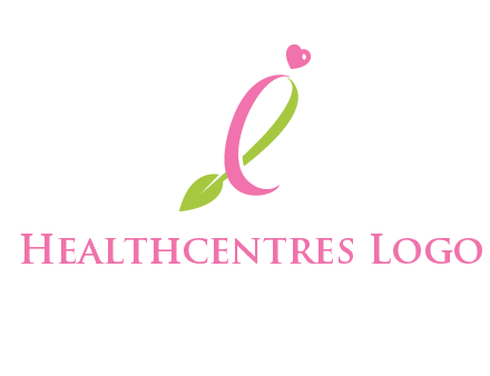 pink cancer ribbon attached to a sprout with a heart logo