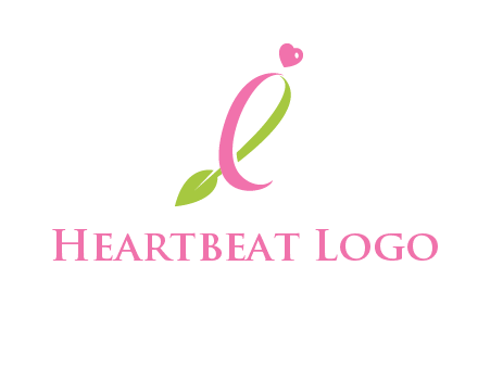 pink cancer ribbon attached to a sprout with a heart logo